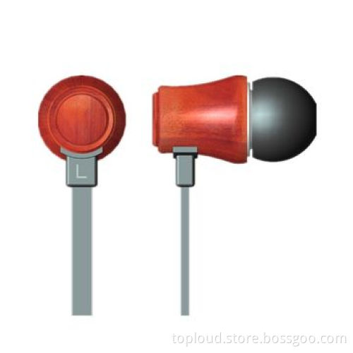 3.5mm Plug In-ear Stereo Wooden Earbuds/Accessories for iPhone, iPod, iPad, Samsung, CE/RoHS Mark